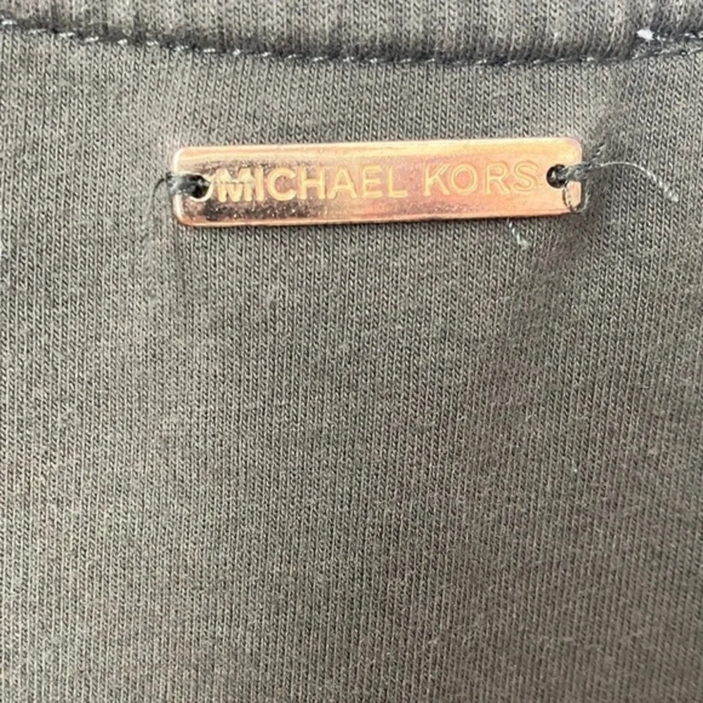 Michael‎ Kors Womens Olive Green Twist Front Long Sleeve Sweatshirt Large